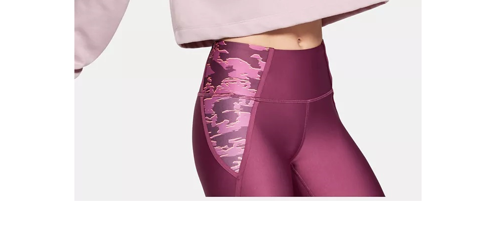 Under Armour Women's Logo Graphic Long Sleeve Crew Neck Crop Top Sweater Pink Size X-Large