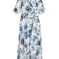 City Chic Women's Kenji Floral Wrap Maxi Dress White Size 18W