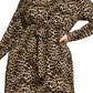 City Chic Women's Trendy Leopard Print Shirtdress Black Size 20W