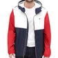 Tommy Hilfiger Men's Colorblocked Logo Rain Slicker Blue Size Small
