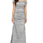 Alex Evenings Women's Taffeta Mermaid Gown Grey Size 16