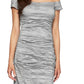 Alex Evenings Women's Taffeta Mermaid Gown Grey Size 16