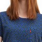 Levi's Women's Cotton Printed Perfect T-Shirt Navy Size Small