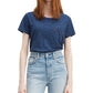 Levi's Women's Cotton Printed Perfect T-Shirt Navy Size XX-Large