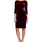 Alex Evenings Women's 3/4 Sleeve Boat Neck Short Sheath Cocktail Dress Red Size 10
