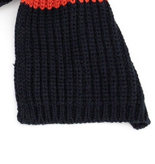 Tommy Hilfiger Men's Chunky-Knit Stripes Scarf Black Size Regular