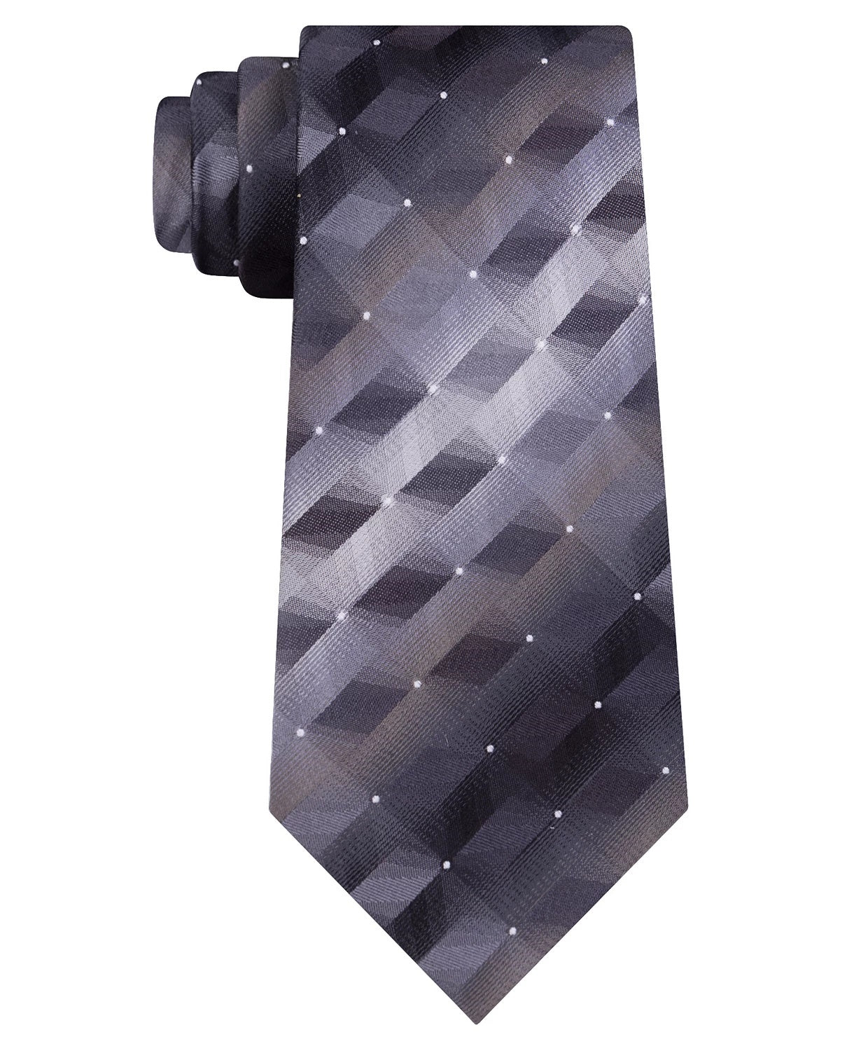 Van Heusen Men's Calvin Geometric Silk Tie Bright Blue Size Regular
