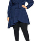 City Chic Women's Trendy Shibara Surplice Wrap Top Blue Size Petite Small