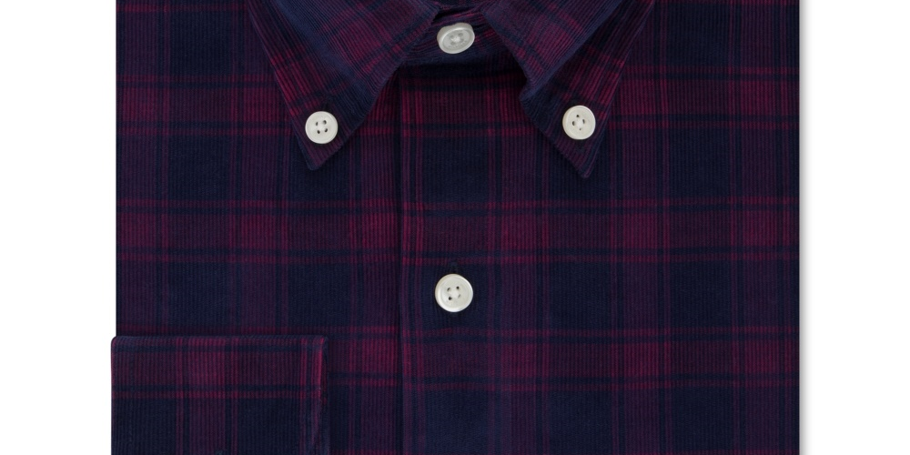 Tommy Hilfiger Men's Classic Fit Check Dress Shirt Red Size 17X34-35