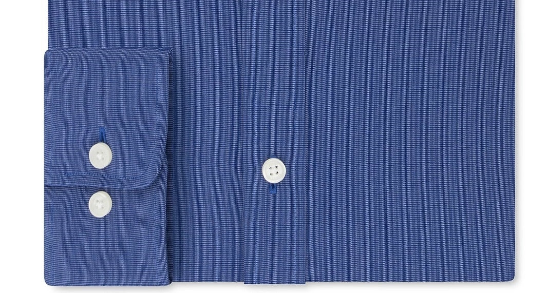 Tommy Hilfiger Men's Athletic-Fit Flex Collar Dress Shirt Navy Size 17.5X32-33
