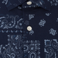 Tommy Hilfiger Men's Slim-Fit Non-Iron Thflex Supima Performance Stretch Paisley Print Dress Shirt Blue Size 17X34-35