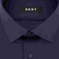 DKNY Men's Stretch Slim Fit Button-Down Shirt Navy Size 15X32-33