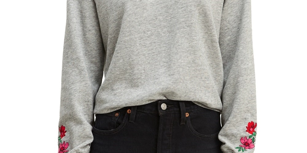 Levi's Women's Floral Embroidered Sweatshirt Assorted Size X-Large