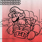 Hybrid Men's Mario Mushroom Champ Graphic Sweatshirt White Size XX-Large