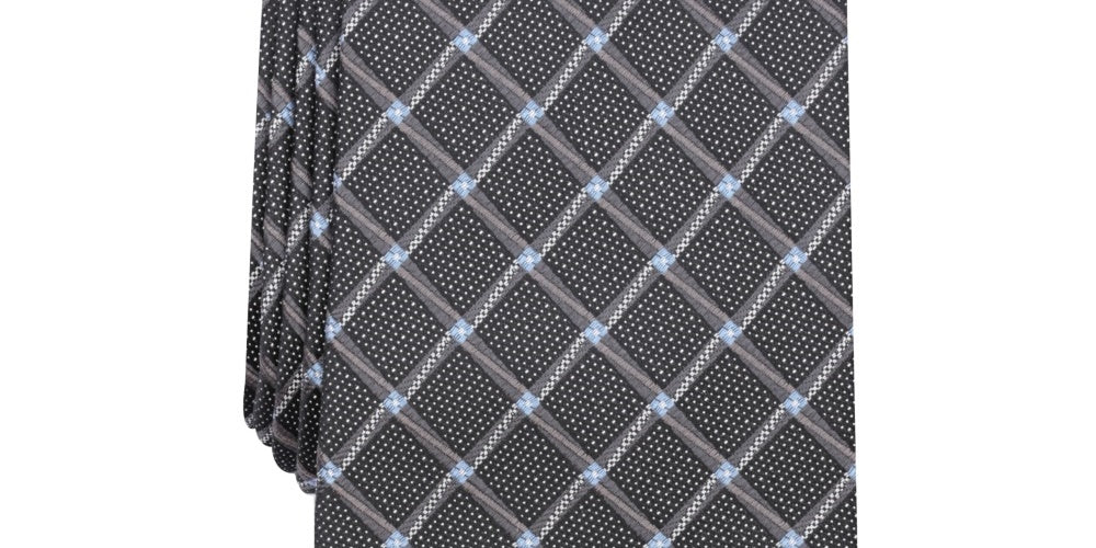 Perry Ellis Portfolio Men's Bastille Silk Printed Neck Tie Black Size Regular