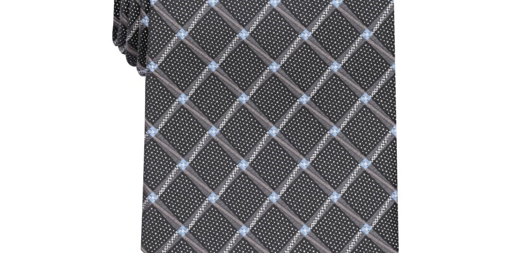 Perry Ellis Portfolio Men's Bastille Silk Printed Neck Tie Black Size Regular