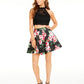 City Studios Juniors' 2-Pc. Lace Halter Top & Floral-Print Skirt Pink Size 13
