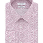 Calvin Klein Men's Slim Fit Non Iron Performance Stretch Abstract Print Dress Shirt Red Size 17X34-35