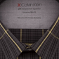 केल्विन क्लेन पुरुषों की विंडोपेन प्लेड कॉलर वाली स्लिम फिट ड्रेस शर्ट ग्रे आकार 14x32-33