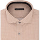 Sean John Men's Classic/Regular Fit Brown Print Dress Shirt Beige Size 15X32-33
