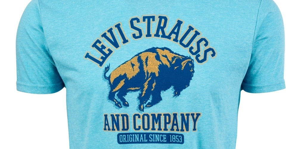 Levi's Men's Buffalo Graphic T-Shirt Blue Size Medium