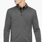 Calvin Klein Men's Merino Wool Full-Zip Sweater Gray Size Large