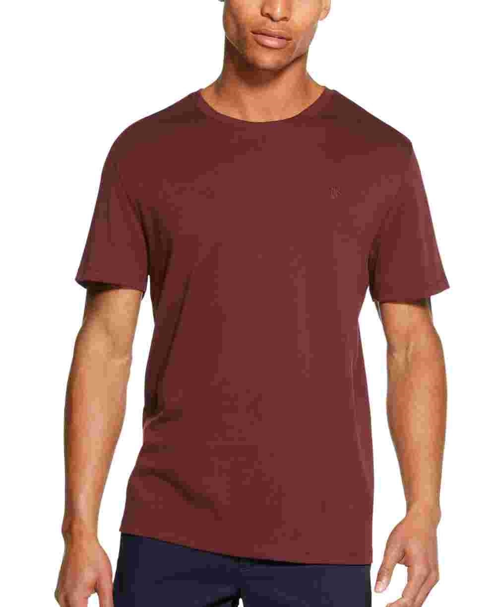 DKNY Men's Supima Crewneck T Shirt Wine Size Small