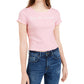 Love Tribe Juniors' Lose My Number T-Shirt Pink Size Small
