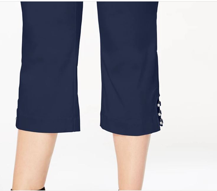 JM Collection Women's Plus Capri Pants Blue Size 4X