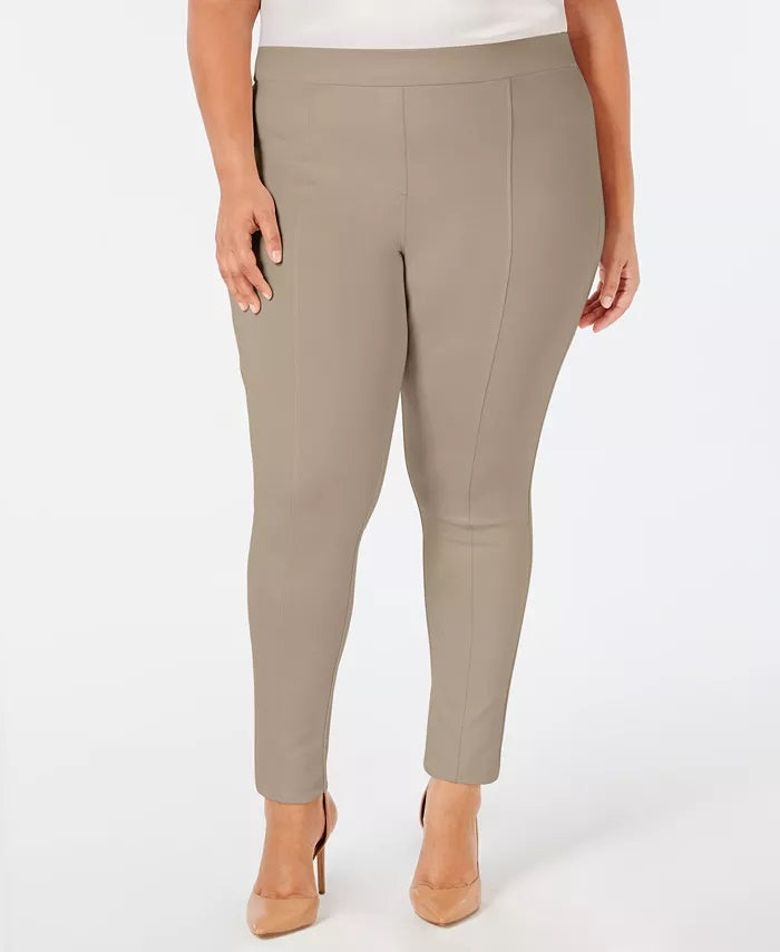 Style & Co Women's Plus Size Seamed Ponte Leggings Dark Gray Size 20W