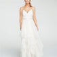Sequin Hearts Juniors' Rhinestone-Belted Gown White Size 3