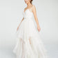 Sequin Hearts Juniors' Rhinestone-Belted Gown White Size 3