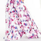 City Studios Juniors' Floral-Print Lace-Back Gown White Size 5