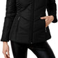 Maralyn & Me Juniors' Hooded Faux-Faux-Trim Puffer Coat Dark Blue Size Small