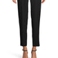 Anne Klein Women's Pleat Front Pull-On Trousers Black Size Small