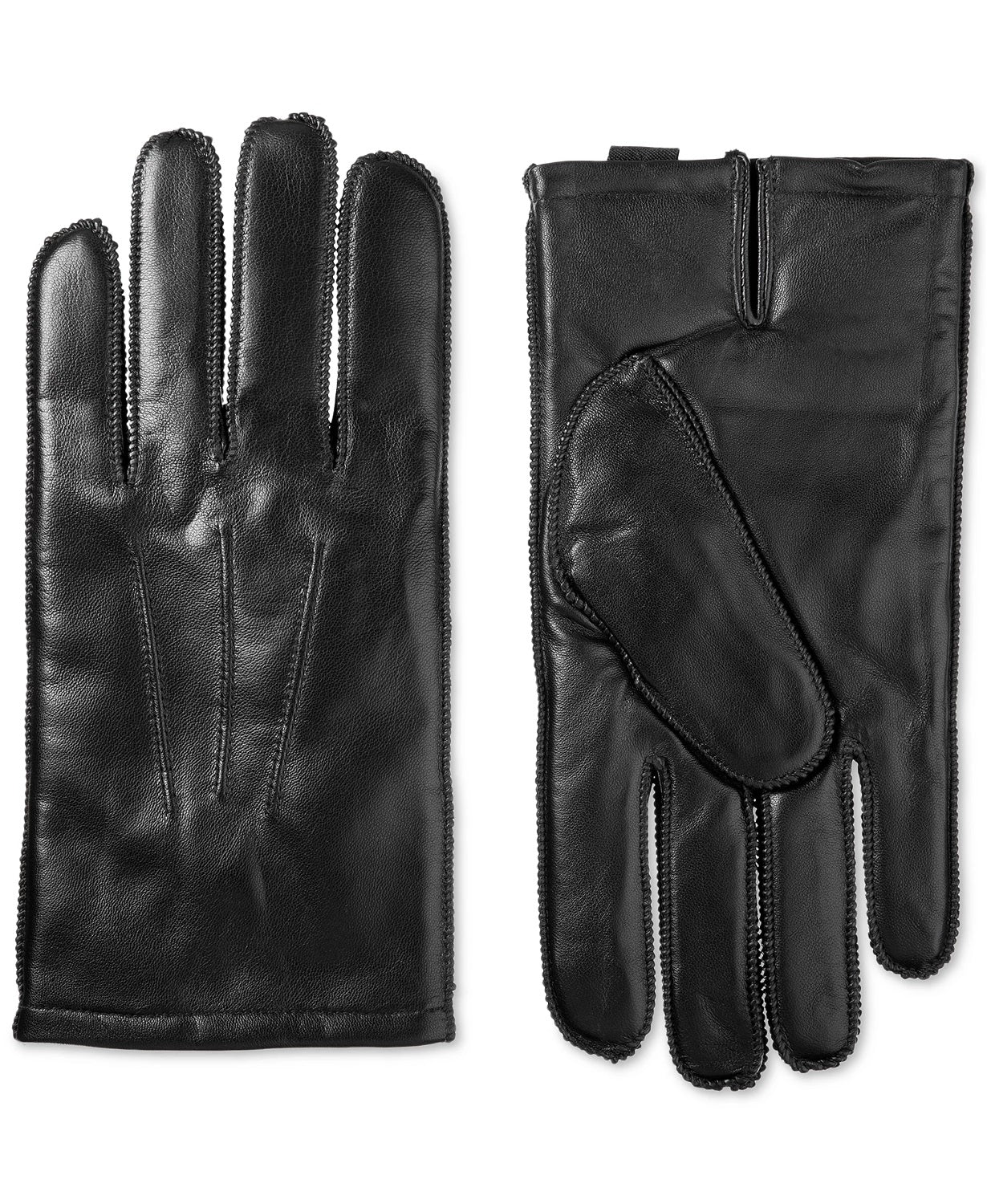 Isotoner Signature Men's Leather Sleek Heat Leather Gloves Black Size X-Large