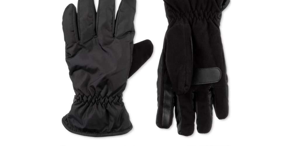 Isotoner Signature Men's Sleek Heat Sports Gloves Black Size X-Large
