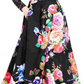 B Darlin Junior's 2 Pc Lace & Floral Print Gown Black Size 9-10