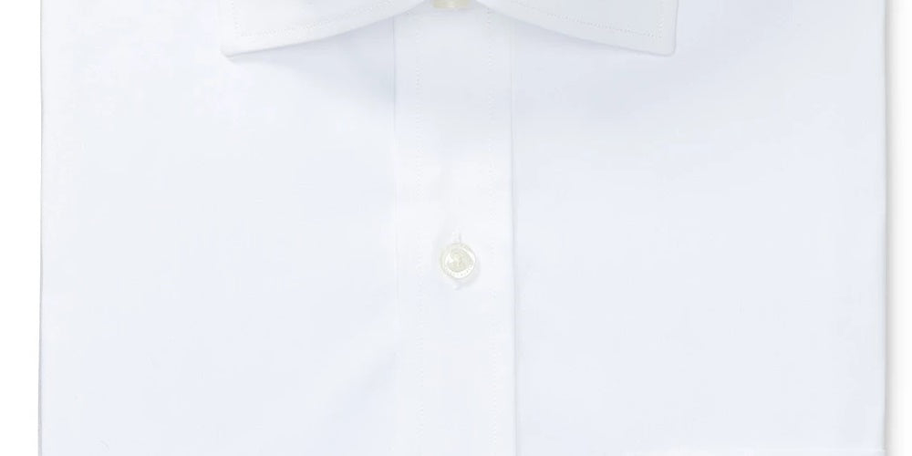 Lauren Ralph Lauren Men's Classic Regular Fit Non Iron Stretch Poplin Dress Shirt White Size 17.5X34X35
