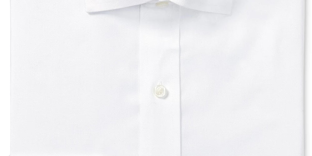 Lauren Ralph Lauren Men's Slim Fit Non Iron Stretch Pinpoint Dress Shirt White Size 17.5X34X35