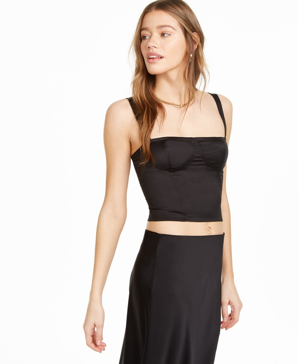 Danielle Bernstein Women's Cropped Tank Top Black Size 6
