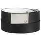 Calvin Klein Men's Textured Leather Plaque Belt Black Size 42