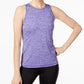 Ideology Women's Heathered Keyhole Back Tank Top Blue Size XX-Large