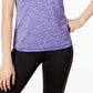 Ideology Women's Heathered Keyhole Back Tank Top Blue Size XX-Large