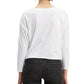 Levi's Women's Tie Front Long Sleeve Cotton T-Shirt White Size Extra Small