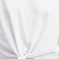Levi's Women's Tie Front Long Sleeve Cotton T-Shirt White Size Extra Small