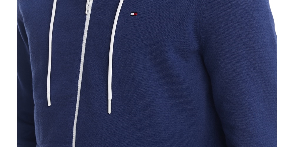 Tommy Hilfiger Men's Simon Full-Zip Hoodie Bright Blue Size XX-Large