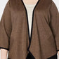 Alfani Women's Plus Size Drape-Front Cardigan  Dark Beige Size 1X