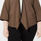 Alfani Women's Plus Size Drape-Front Cardigan  Dark Beige Size 1X