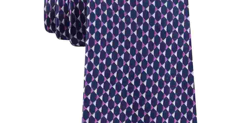 Michael Kors Men's Mirrored Circles Tie Red Size Regular